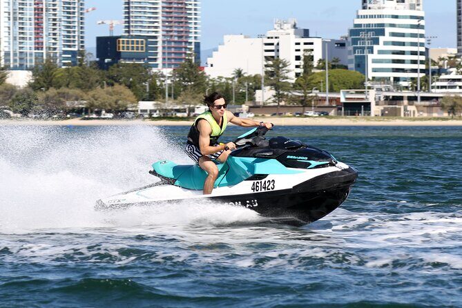 1.5 hr Jet Ski Safari tour to South Stradbroke Island! - A Thrilling Ride with a Scenic Twist