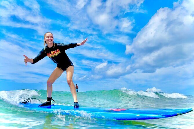 2-Hour Private Surf Lesson with the descendants of the Inventors of Surfing - Water Session: Catching Waves