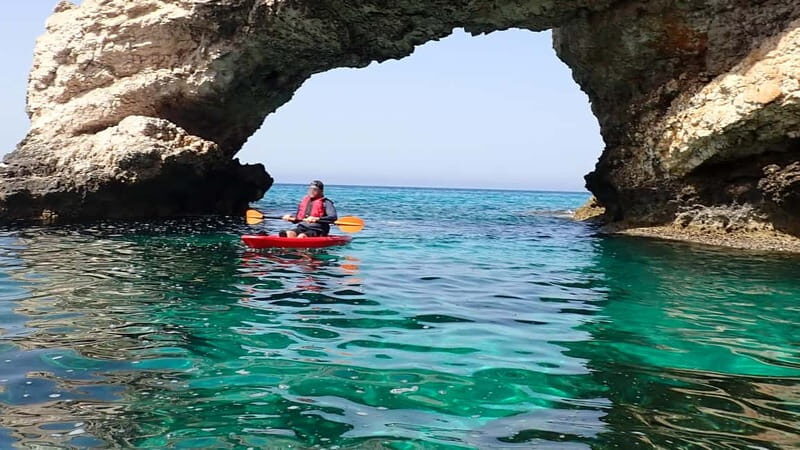 4-hour Ayia Napa SeaCaves Guided Kayaking from Limnara beach - Key Points
