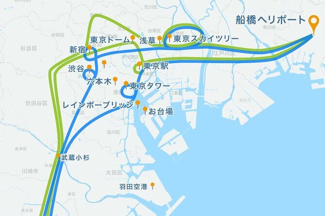 50 mins City lights HelicopterTour: Tokyo and Yokohama plan - The Experience in Detail