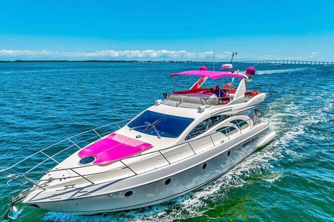 60ft Luxury Pink Charter Pink Yacht Rental In Miami - Key Points