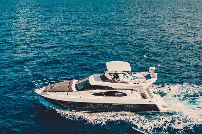 8-Hour Private 50' Azimut 2-Stop Tour to Cozumel Beach w/Food, Drinks & Snorkel - The Experience and Itinerary