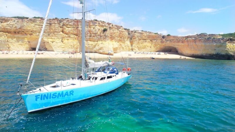 Albufeira: Sailing Boat Cruise BBQ & Open Bar on the Beach - Beach BBQ and Secluded Swimming Opportunities