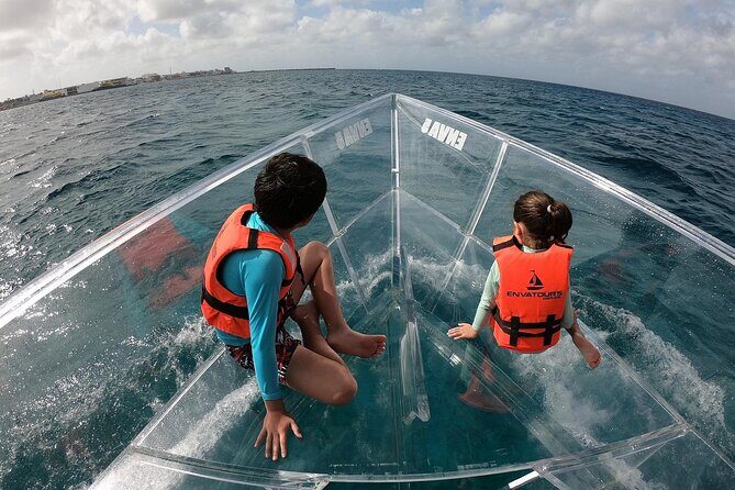 Amazing Clear Boat Adventure and Unlimited Beach Break with Lunch - A Clear View of Cozumel’s Underwater Beauty and Beach Bliss