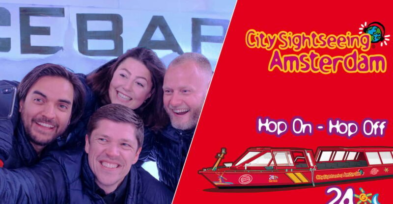 Amsterdam: 24-Hour Hop-On Hop-Off Boat and XtraCold Icebar - The Sum Up