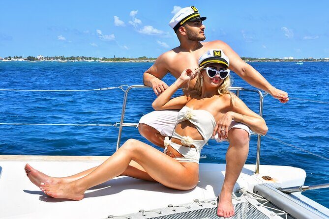 Amusing Catamaran trip to Isla Mujeres + Open bar + Ice Bar - Key Points