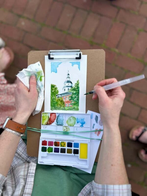 Annapolis: Outdoor Painting Activity at MD State House - A Relaxed Artistic Journey in Historic Annapolis