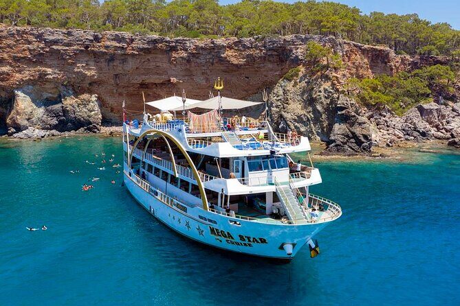 Antalya Mega Star Yacht Tour with Lunch, Foam Party & Transfer - The Itinerary in Detail