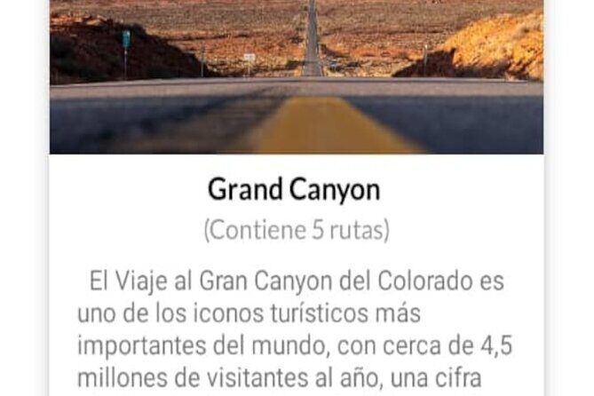 APP Self-guided Grand Canyon route with audio guide - Practicalities and Challenges