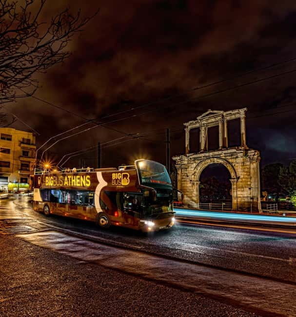 Athens: Big Bus Live-Guided Night Tour by Open-Top Bus - Key Points