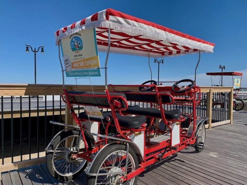 Atlantic City: Surrey Bike Rental - Exploring the Atlantic City Boardwalk by Surrey