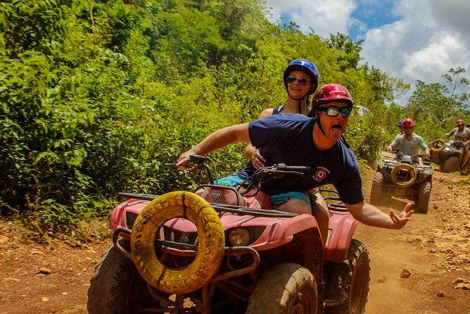 Atv Single from Cancun plus Ziplines circuit and Cenote swim experience - Key Points