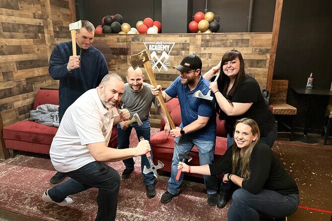 Axe Academy Projector Lane Axe Throwing Experience - The Coaching and Equipment