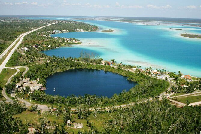 Bacalar 7 Colors Lagoon Full Day Adventure from Cancun - Starting with a Splash: Cenote Azul