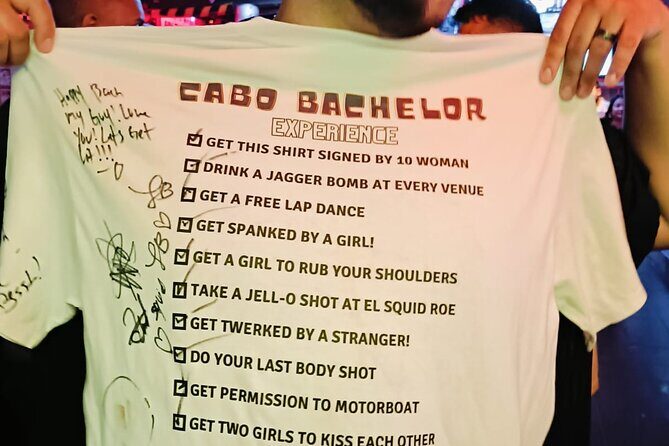 Bachelor Crawl- Cabo San Lucas- Free T-Shirt party checklist - Key Points