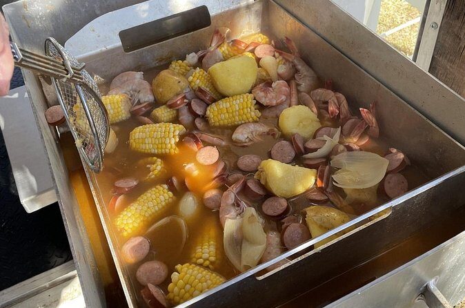 Backyard Shrimp Boil on Shem Creek - The Meal and Scenic Dining