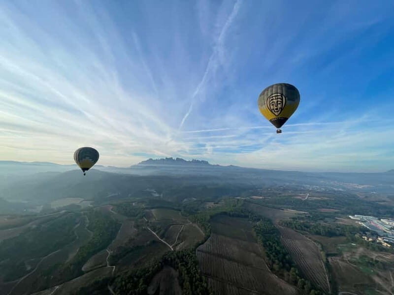 Balloon flight: panoramic view of Montserrat and Transport from Barcelona - Authentic Customer Experiences