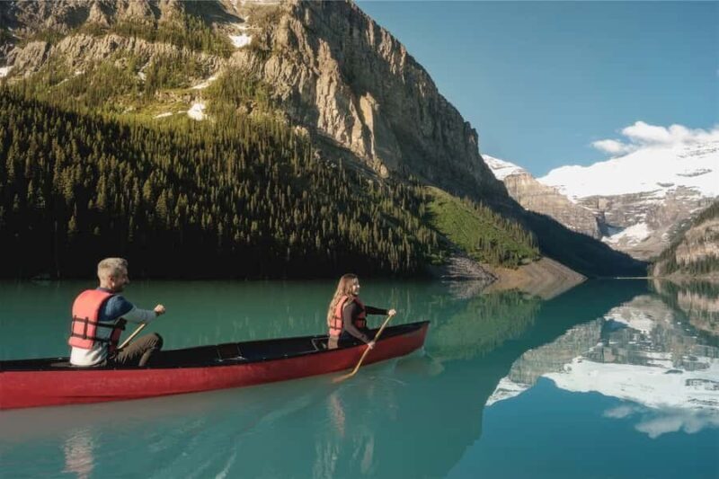 Banff: Lake Louise Guided Canoe & Moraine Lake Tour - Key Points