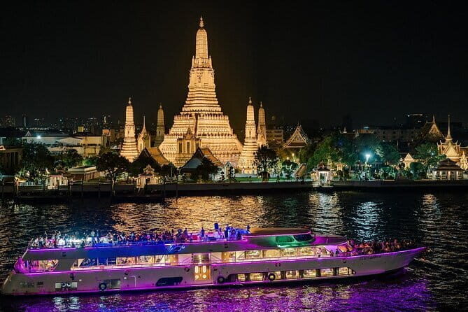 Bangkok Grand Pearl Dinner Cruise with Iconic River Views - Key Points