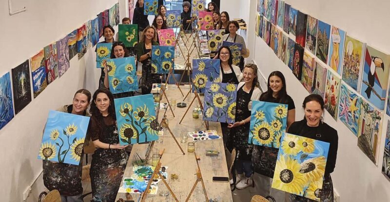 Barcelona: Learn to paint, sip wine, enjoy snacks & music - What to Expect at Arte Bar’s Paint & Wine Experience