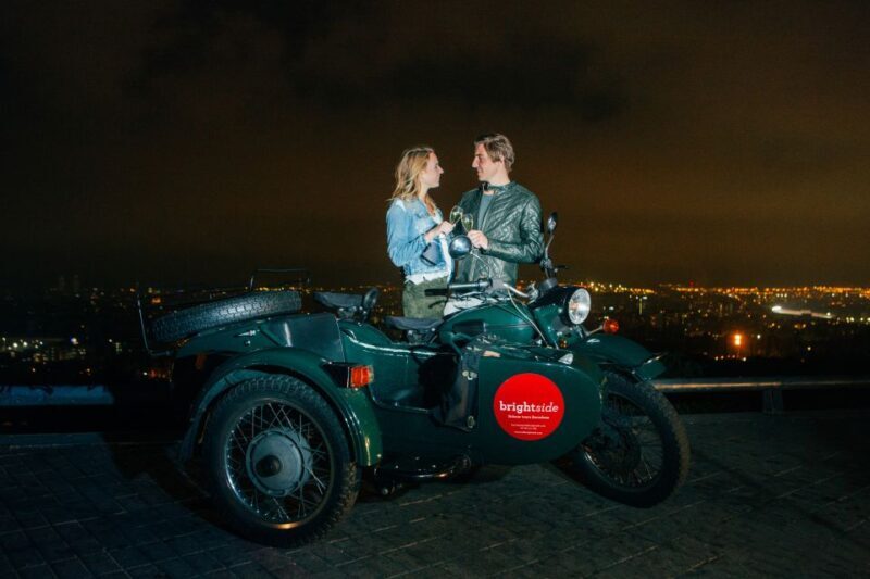 Barcelona: Night Tour on Sidecar Motorcycle - A First Look at the Night Ride