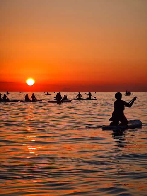 Barcelona: Paddleboarding at Sunrise. Includes: instructor, photos, equipment - FAQs