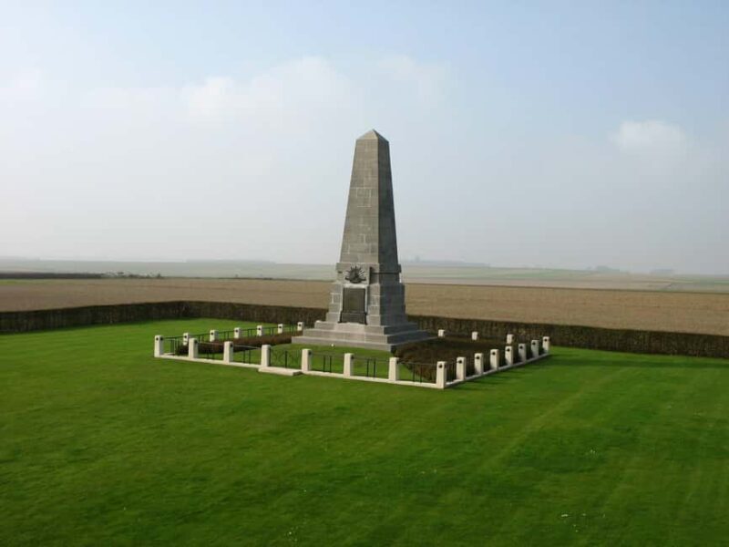 Battle of the Somme WWI Battlefield from Amiens - Thiepval Memorial and Irish Monument