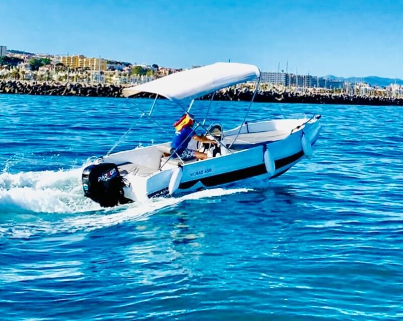 Benalmadena: 6-Seater Speedboat license-free Boat Rental - The Itinerary in Detail