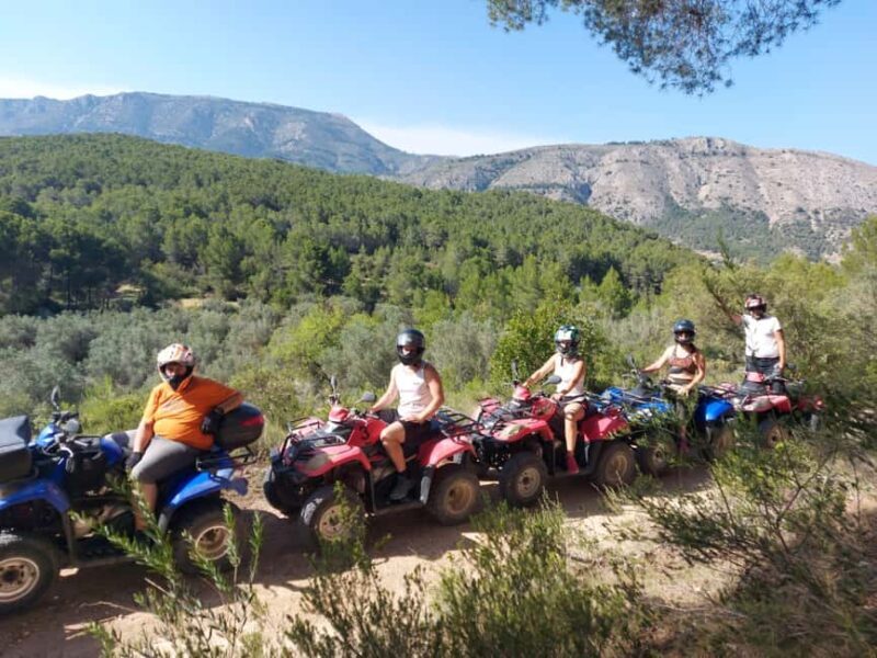 Benidorm: Two-seater quad bike tour with a stop at waterfalls for swimming - Key Points
