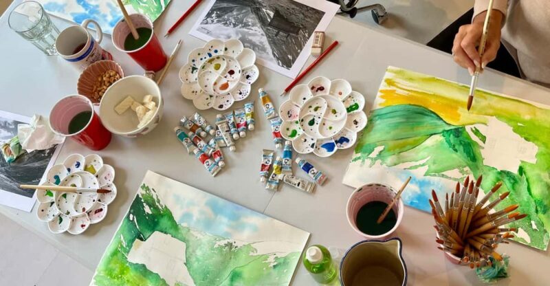 Bergen: paint Norwegian landscape with watercolor - A Deep Dive into the Watercolor Workshop