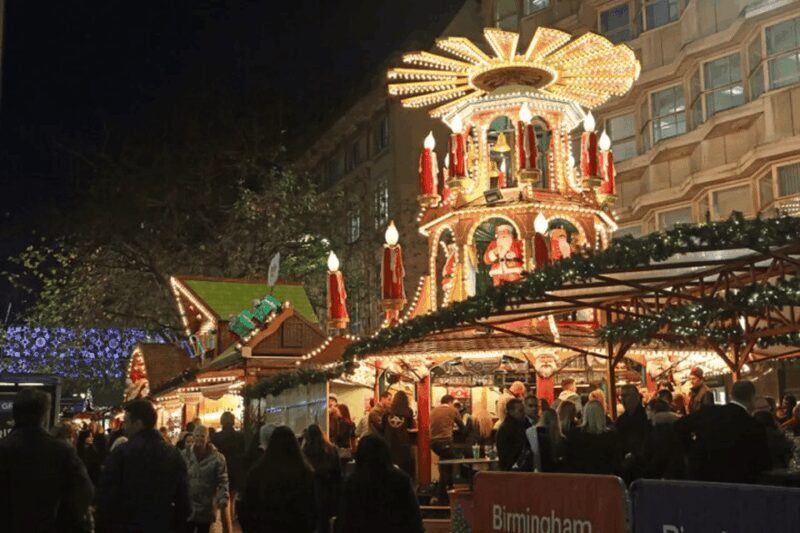 Birmingham: Christmas Market and Festive Lights Walking Tour - Key Points