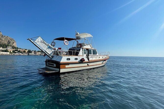 Boat excursion from Palermo with aperitif and wine - Stop 1: Mondello Beach and Snorkeling