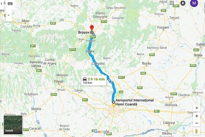 Brasov to Bucharest Otopeni Airport private transfer - Key Points