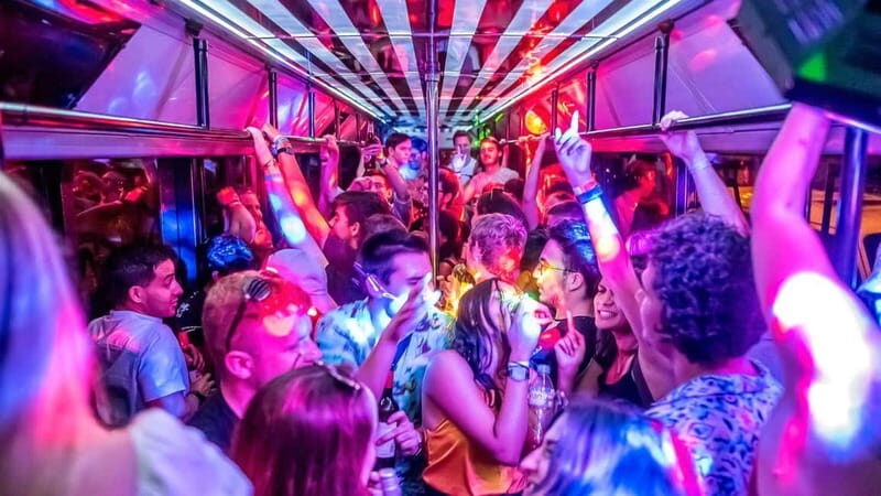 Budapest: Night Party Bus Tour  BYOB, Music & City Lights - Key Points