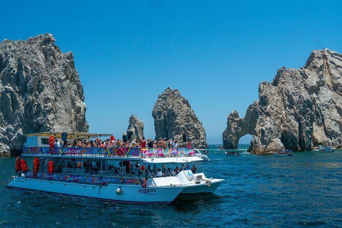 Cabo San Lucas Sunset Cruise Full dinner, open bar and transfer - A Scenic Look at the Cabo Sunset Cruise