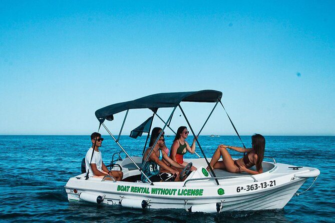 Cabopino Boat rental without license from 1 to 4 hours - Key Points