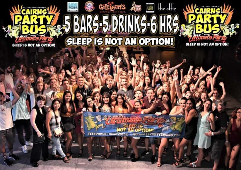 Cairns: Ultimate Party Bus with drinks included - Key Points