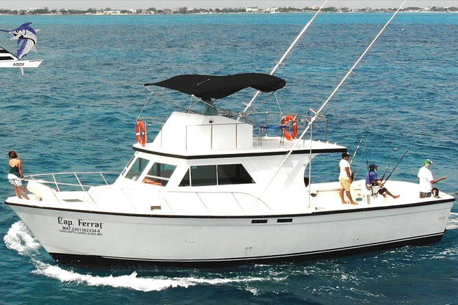 Cancun fishing charter if you don't fish you don't pay 46ft yacht 12pax 25P14 - Key Points