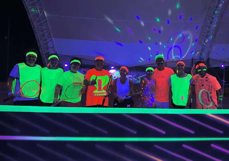 Cancun: Tennis Black-light Experience at RN Tennis Centre - Key Points