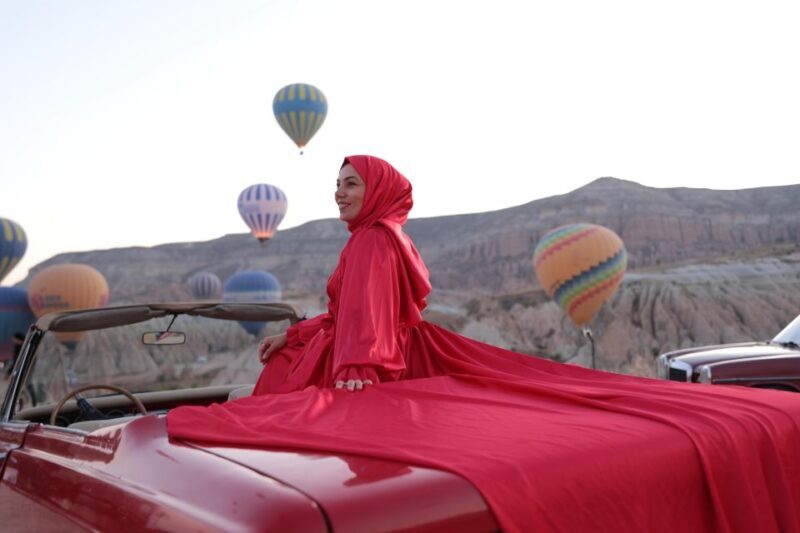 Cappadocia Photo Shoot with Classic Car and Flying Dress - The Sum Up