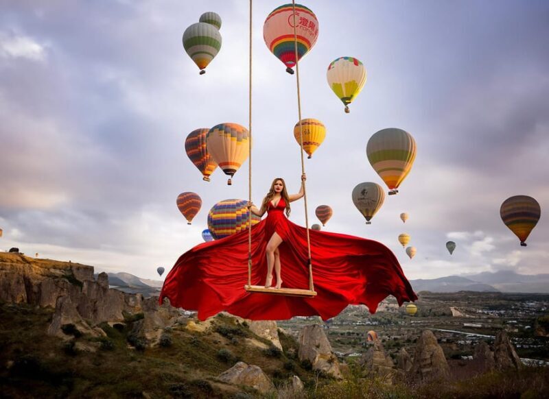 Cappadocia: Taking photo with Swing at hot air balloon view - FAQs