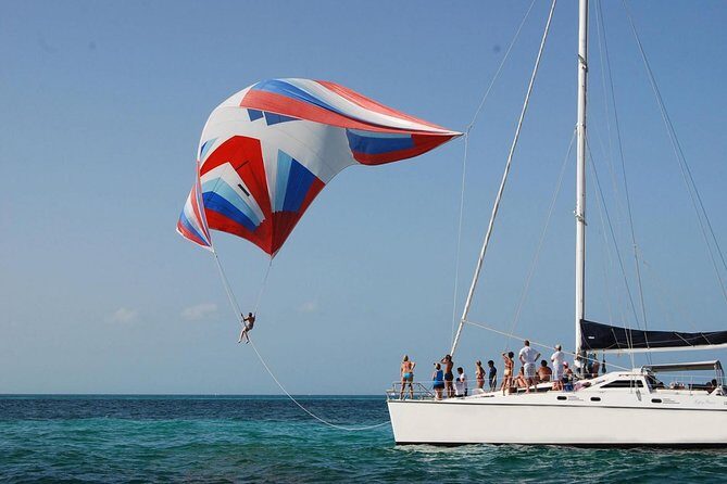 Catamaran Party on the Caribbean Sea to Isla Mujeres - Optional Activities and Sunset Vibe