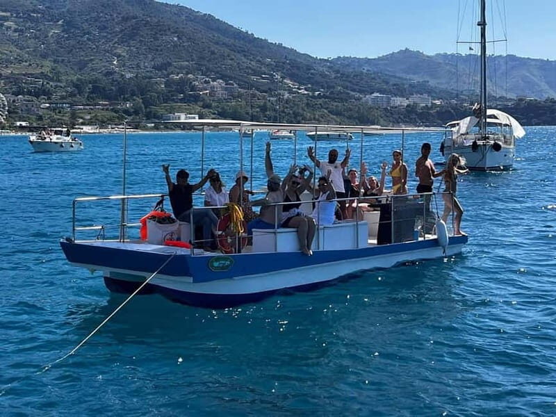 Catamaran tour along the Cefalù coast with aperitif and snorkeling - Key Points