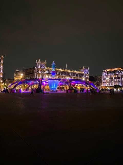 CDMX: Night Walking Tour of the City, with option to visit the Torre Latinoamericana - The Heart of Mexico: Zócalo, Cathedral, and Templo Mayor