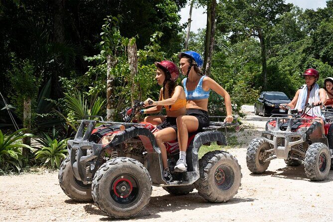 Cenote, Ziplines and Shared ATV from Playa del Carmen - Ziplining Across the Canopy