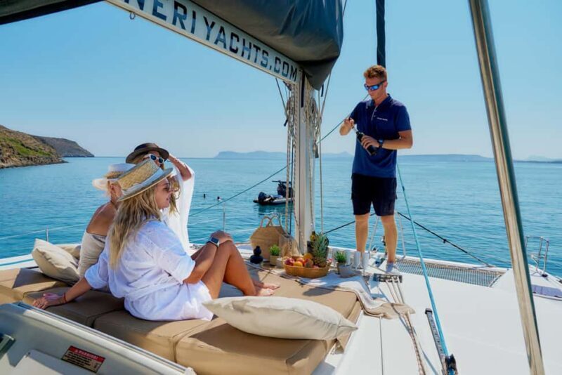 Chania Old Port: All-inclusive Catamaran Trip Agioi Theodori - Key Points