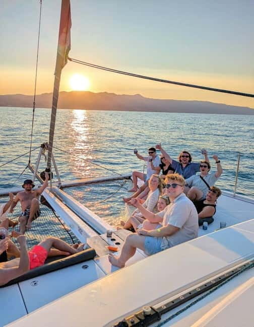 Chania Old Port: Luxury Sunset Catamaran Cruise with Wine - Water Fun & Water Safety