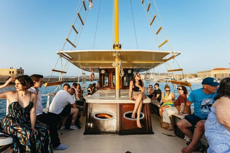Chania: Sunset Boat Cruise with Guide - Key Points
