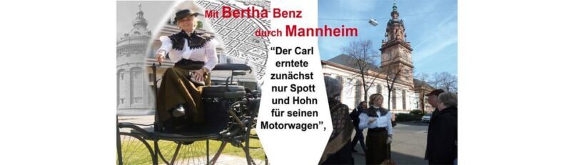 City tour Mannheim: With Bertha Benz through the city of inventors - costume tour - Key Points