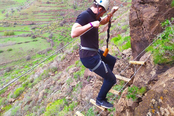 Climbing + Zipline + Via Ferrata + Cave. Adventure route in Gran Canaria - Frequently Asked Questions